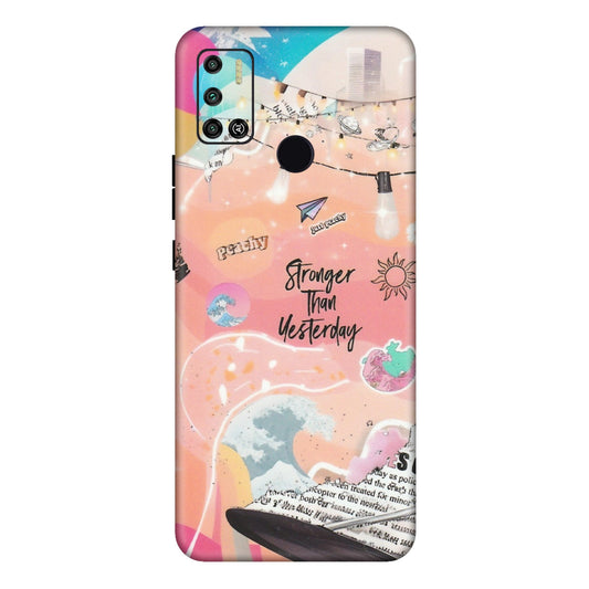 Tecno Phone Skins (All Models) - Stronger Then Yesterday - Matte Finish (M-128) Tecno Spark 6 AIR