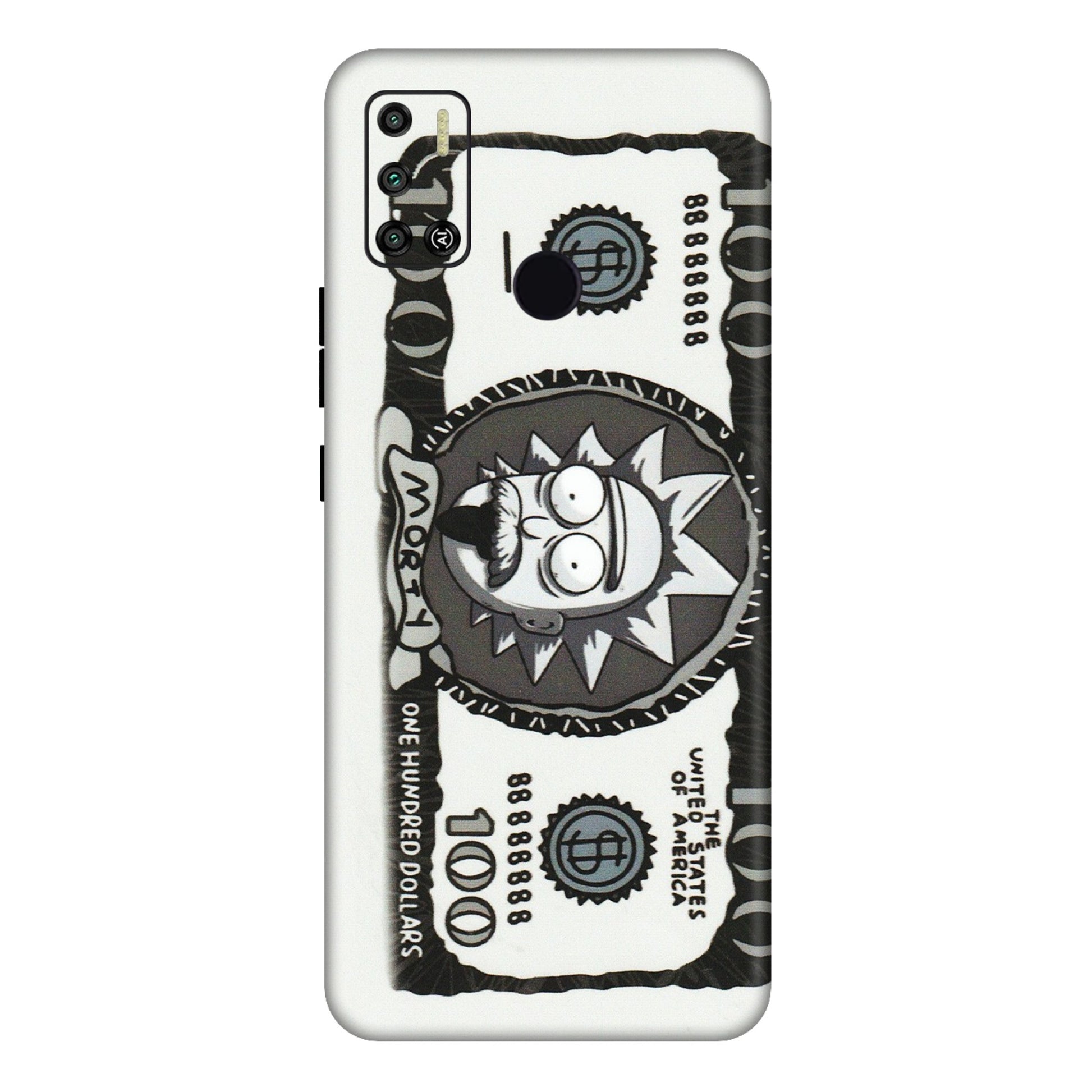 Tecno Phone Skins (All Models) - Rick And Morty Hundred Dollar Anime - Matte Finish (M-161) Tecno Spark 6 AIR