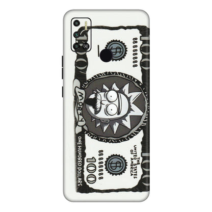 Tecno Phone Skins (All Models) - Rick And Morty Hundred Dollar Anime - Matte Finish (M-161) Tecno Spark 6 AIR