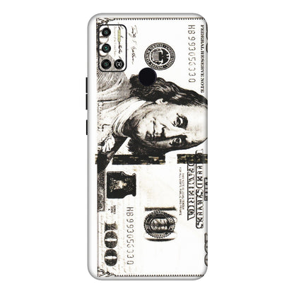 Tecno Phone Skins (All Models) - 100 Dollar Currency - Transparent Finish (T-01) Tecno Spark 6 AIR