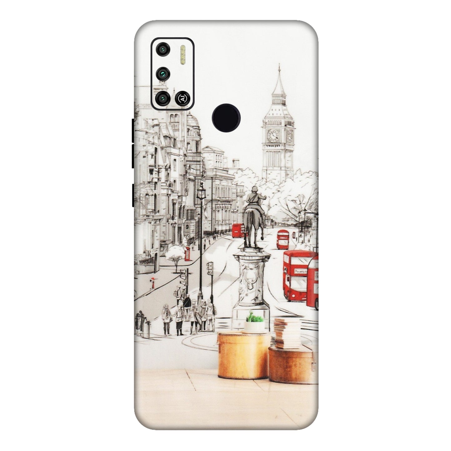 Tecno Phone Skins (All Models) - London Street - Transparent Finish (T-02) Tecno Spark 6 AIR