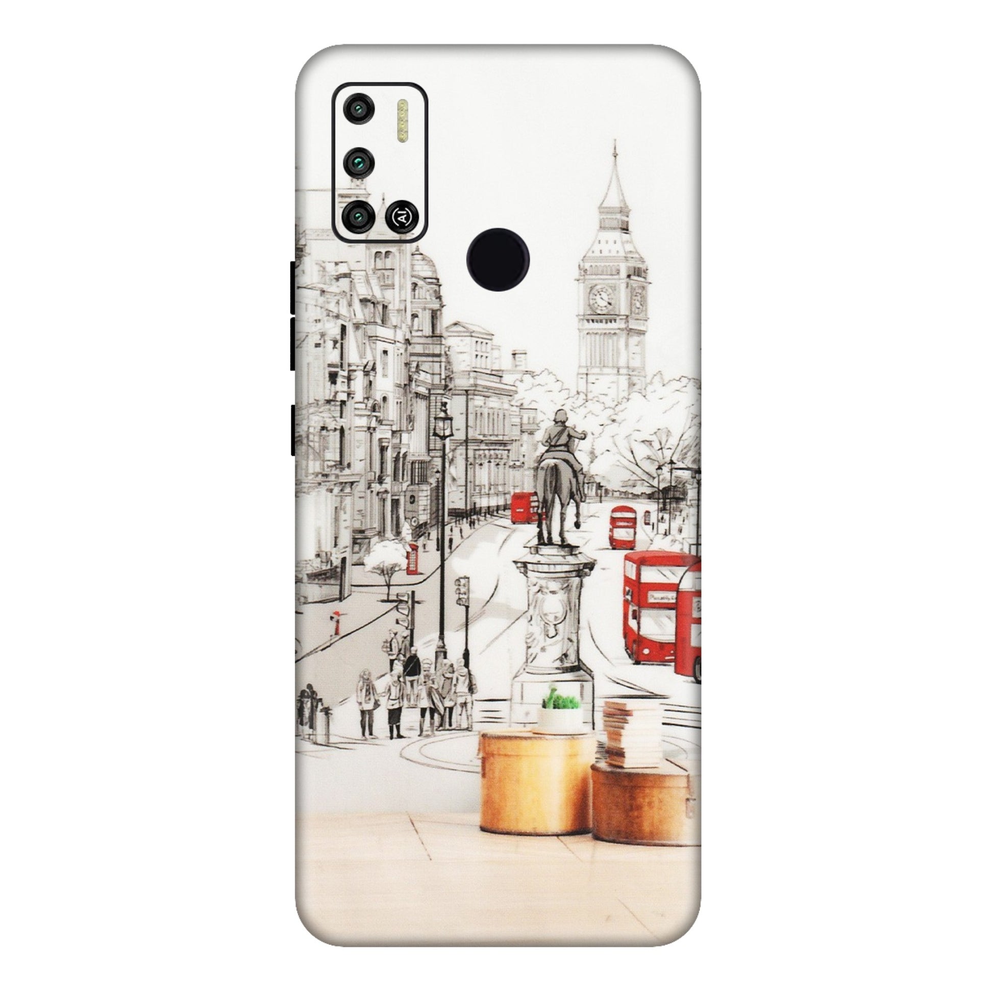 Tecno Phone Skins (All Models) - London Street - Transparent Finish (T-02) Tecno Spark 6 AIR