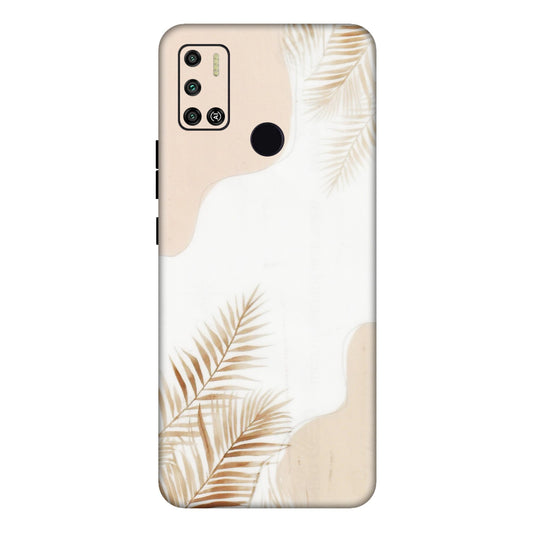 Tecno Phone Skins (All Models) - Gold Petals Abstract - Transparent Finish (T-08) Tecno Spark 6 AIR