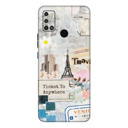 Tecno Phone Skins (All Models) - Travel Memories - Transparent Finish (T-09) Tecno Spark 6 AIR