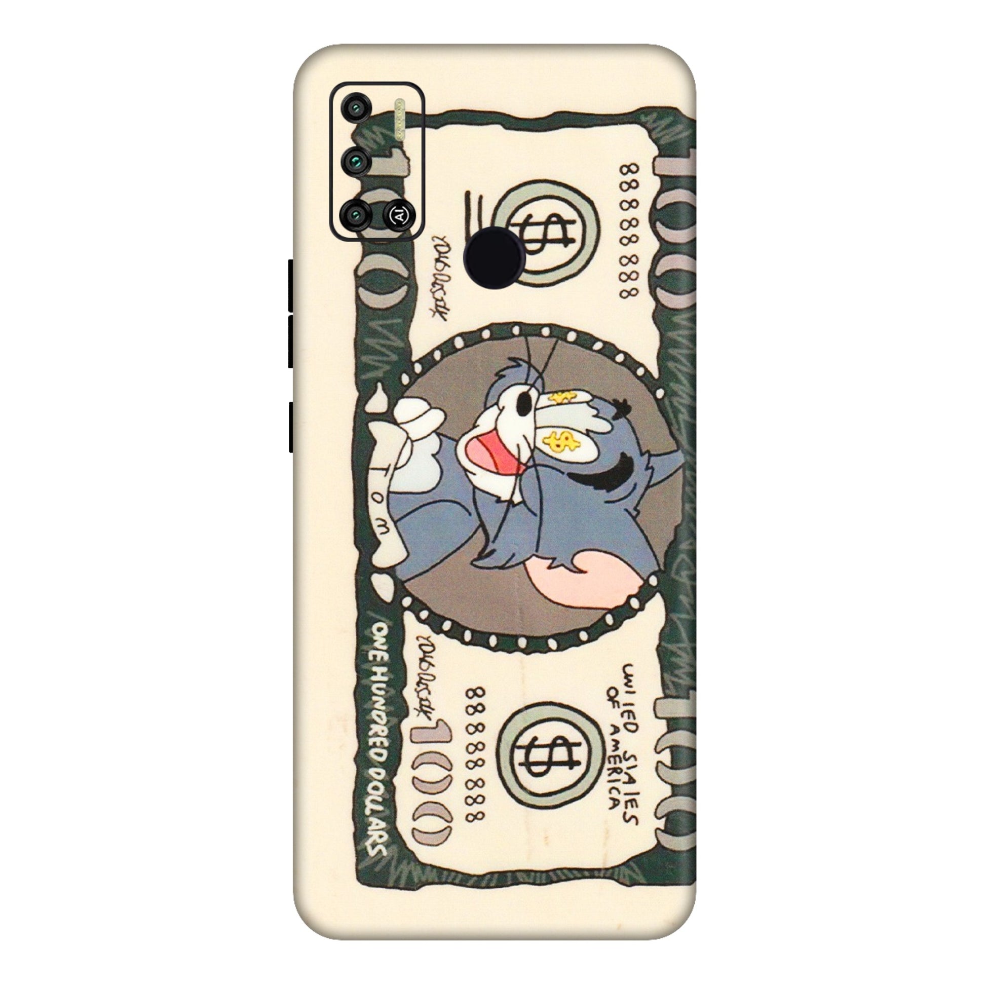 Tecno Phone Skins (All Models) - One Hundred Dollar Tom - Transparent Finish (T-16) Tecno Spark 6 AIR