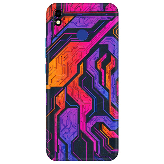 Tecno Phone Skins (All Models) - Tech Circuits Futuristic - 3D Embossed Finish (L-07) Tecno Spark Go Plus