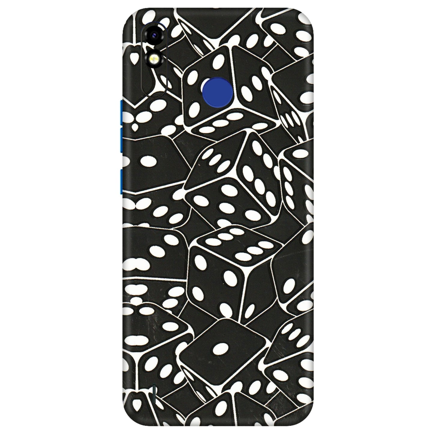 Tecno Phone Skins (All Models) - Big Black Dices - 3D Embossed Finish (L-106) Tecno Spark Go Plus