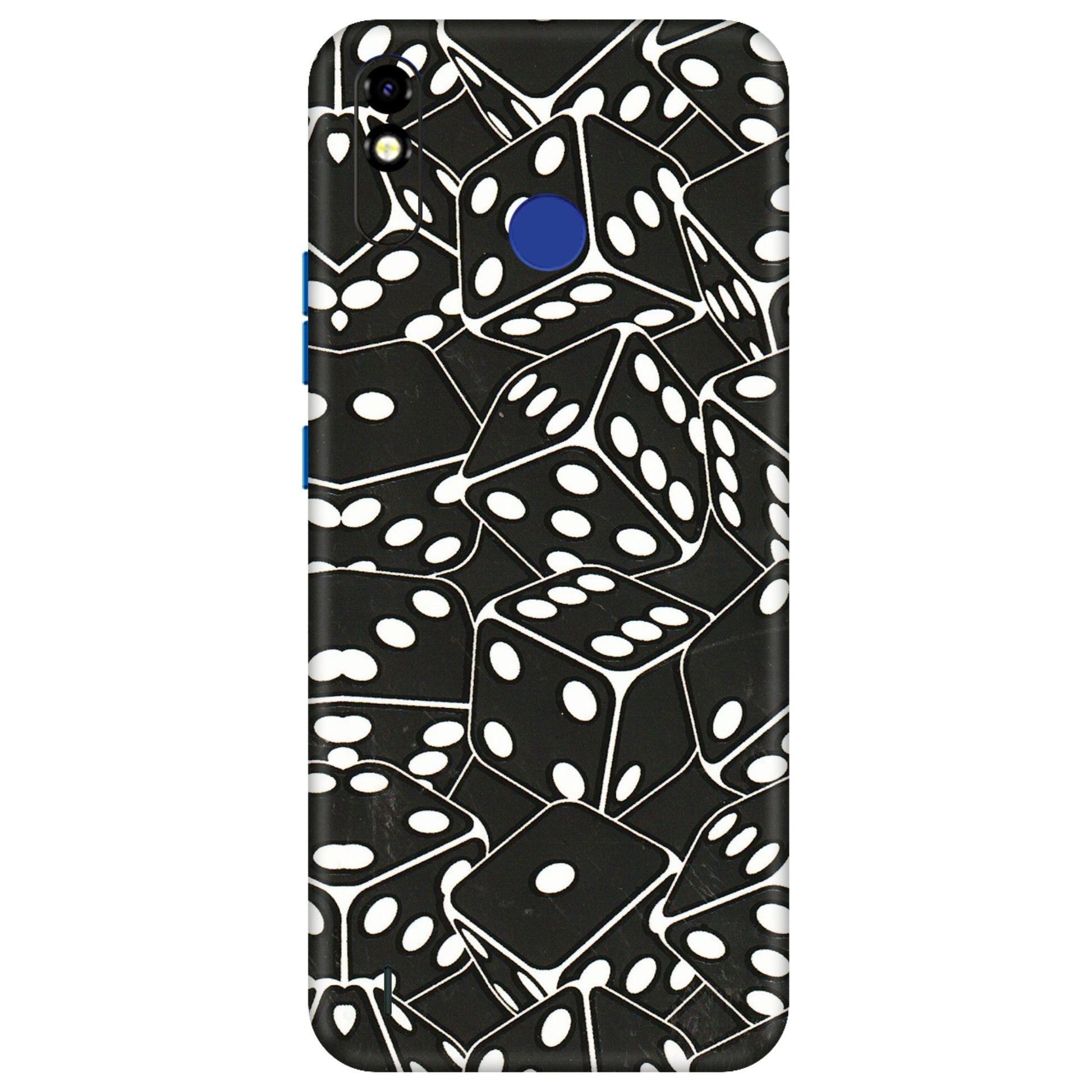 Tecno Phone Skins (All Models) - Big Black Dices - 3D Embossed Finish (L-106) Tecno Spark Go Plus