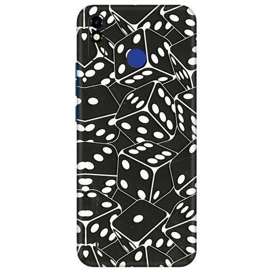 Tecno Phone Skins (All Models) - Big Black Dices - 3D Embossed Finish (L-106) Tecno Spark Go Plus