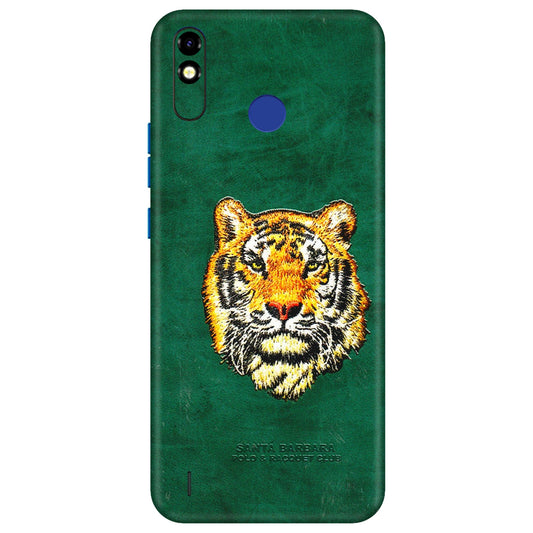 Tecno Phone Skins (All Models) - Leather Feel Tiger - 3D Embossed Finish (L-111) Tecno Spark Go Plus