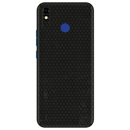 Tecno Phone Skins (All Models) - Black honeycomb - 3D Embossed Finish (L-114) Tecno Spark Go Plus