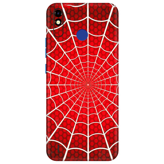 Tecno Phone Skins (All Models) - Classic Spidey Web - 3D Embossed Finish (L-115) Tecno Spark Go Plus