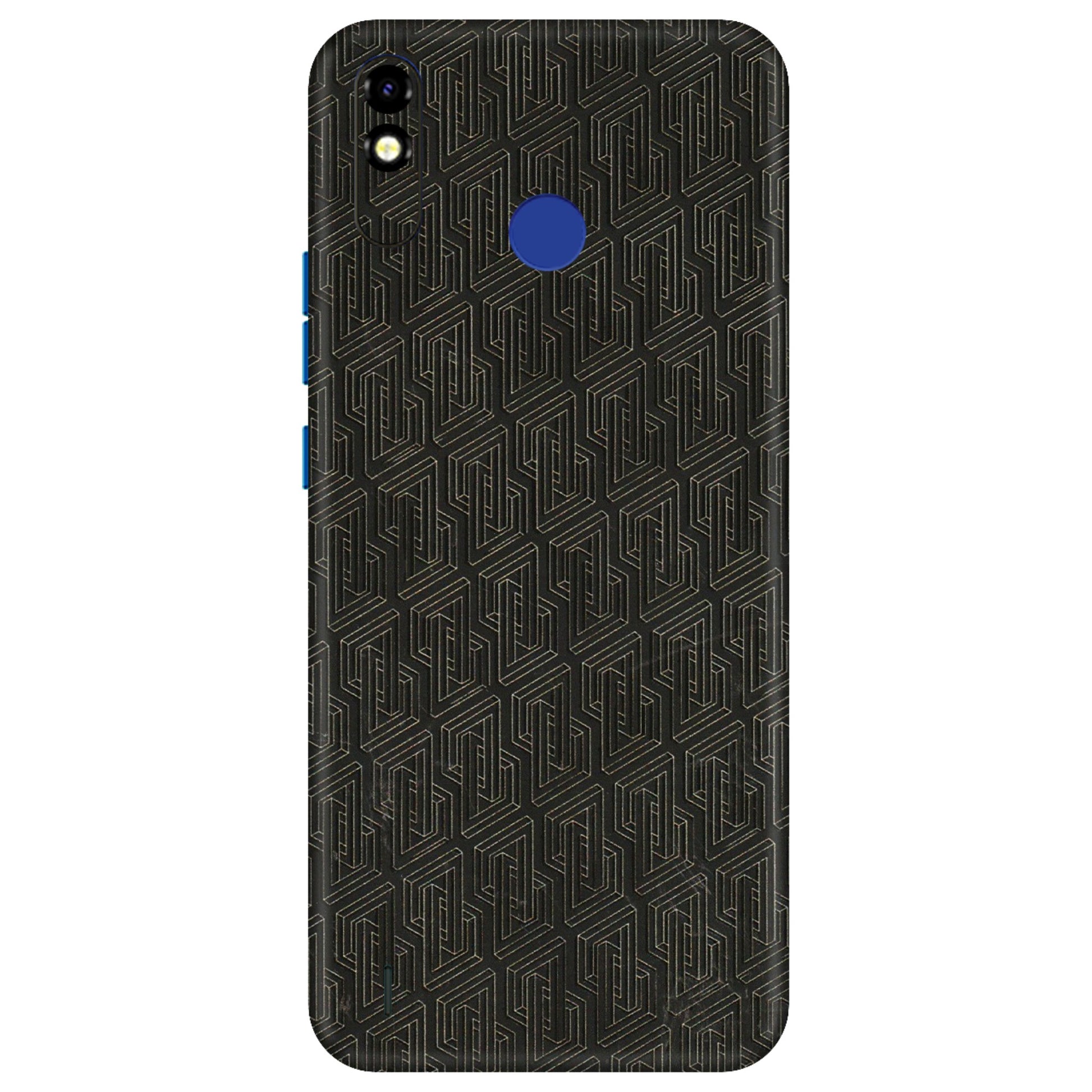 Tecno Phone Skins (All Models) - Black Abstract Pattern - 3D Embossed Finish (L-117) Tecno Spark Go Plus