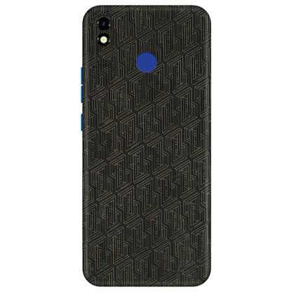 Tecno Phone Skins (All Models) - Black Abstract Pattern - 3D Embossed Finish (L-117) Tecno Spark Go Plus