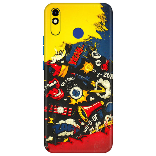 Tecno Phone Skins (All Models) - Pacific Doodle Art - 3D Embossed Finish (L-120) Tecno Spark Go Plus