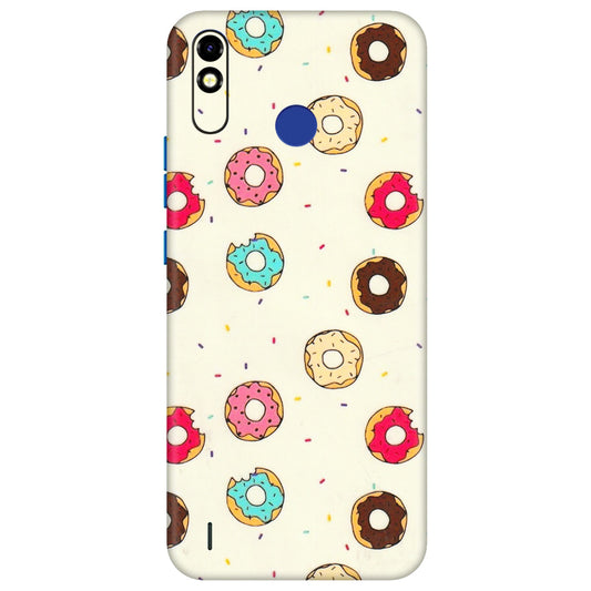 Tecno Phone Skins (All Models) - Mini Donuts Doodle Art - 3D Embossed Finish (L-122) Tecno Spark Go Plus