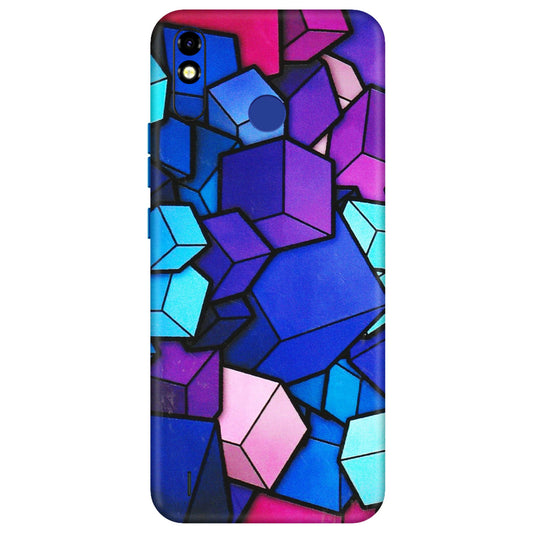 Tecno Phone Skins (All Models) - Cube Doodle - 3D Embossed Finish (L-141) Tecno Spark Go Plus