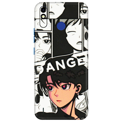 Tecno Phone Skins (All Models) - Danger Anime - 3D Embossed Finish (L-155) Tecno Spark Go Plus