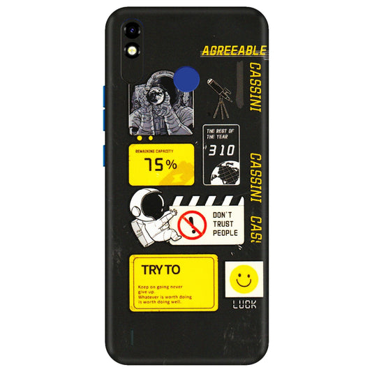 Tecno Phone Skins (All Models) - Black Cassini - 3D Embossed Finish (L-161) Tecno Spark Go Plus