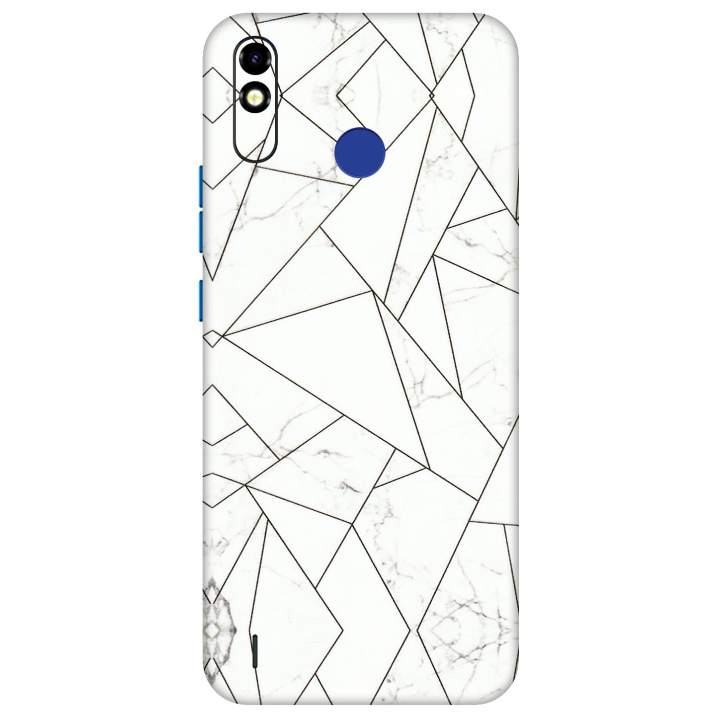 Tecno Phone Skins (All Models) - Luxury White Marble Effect - 3D Embossed Finish (L-168) Tecno Spark Go Plus