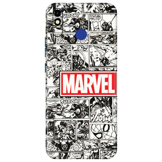 Tecno Phone Skins (All Models) - Marvel Comic - 3D Embossed Finish (L-171) Tecno Spark Go Plus