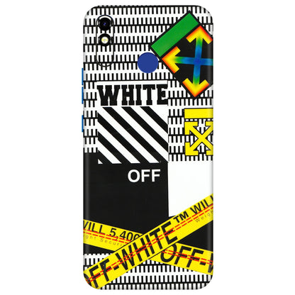 Tecno Phone Skins (All Models) - White Off Abstract - 3D Embossed Finish (L-172) Tecno Spark Go Plus