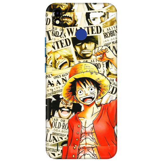 Tecno Phone Skins (All Models) - Luffy Anime - 3D Embossed Finish (L-177) Tecno Spark Go Plus