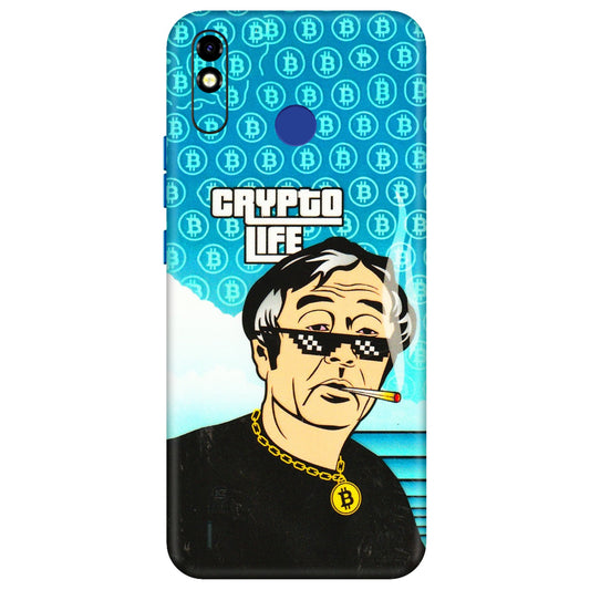 Tecno Phone Skins (All Models) - Crypto Thug Life - 3D Embossed Finish (L-179) Tecno Spark Go Plus