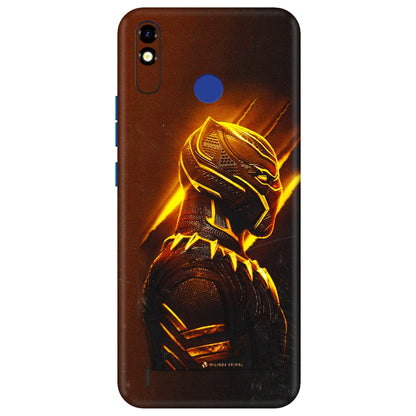 Tecno Phone Skins (All Models) - Gold Black Panther - 3D Embossed Finish (L-181) Tecno Spark Go Plus