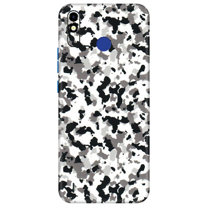 Tecno Phone Skins (All Models) - White Black Camouflage - 3D Embossed Finish (L-18) Tecno Spark Go Plus