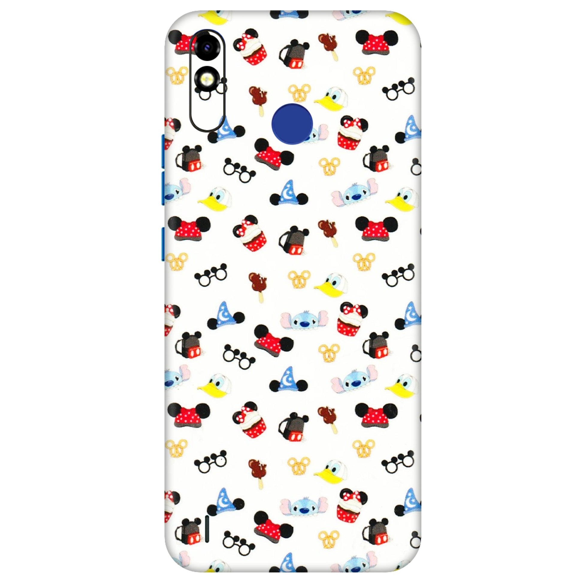 Tecno Phone Skins (All Models) - Minnie Mouse & Donald Doodles s - 3D Embossed Finish (L-194) Tecno Spark Go Plus