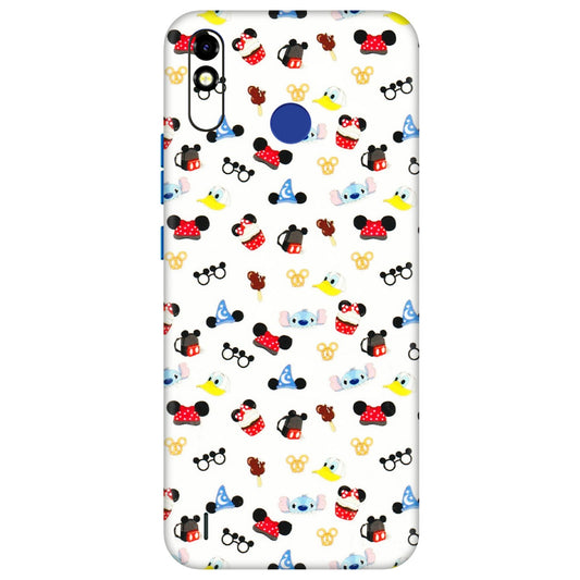 Tecno Phone Skins (All Models) - Minnie Mouse & Donald Doodles s - 3D Embossed Finish (L-194) Tecno Spark Go Plus