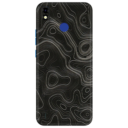 Tecno Phone Skins (All Models) - Black Swirl - 3D Embossed Finish (L-196) Tecno Spark Go Plus
