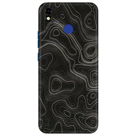 Tecno Phone Skins (All Models) - Black Swirl - 3D Embossed Finish (L-196) Tecno Spark Go Plus