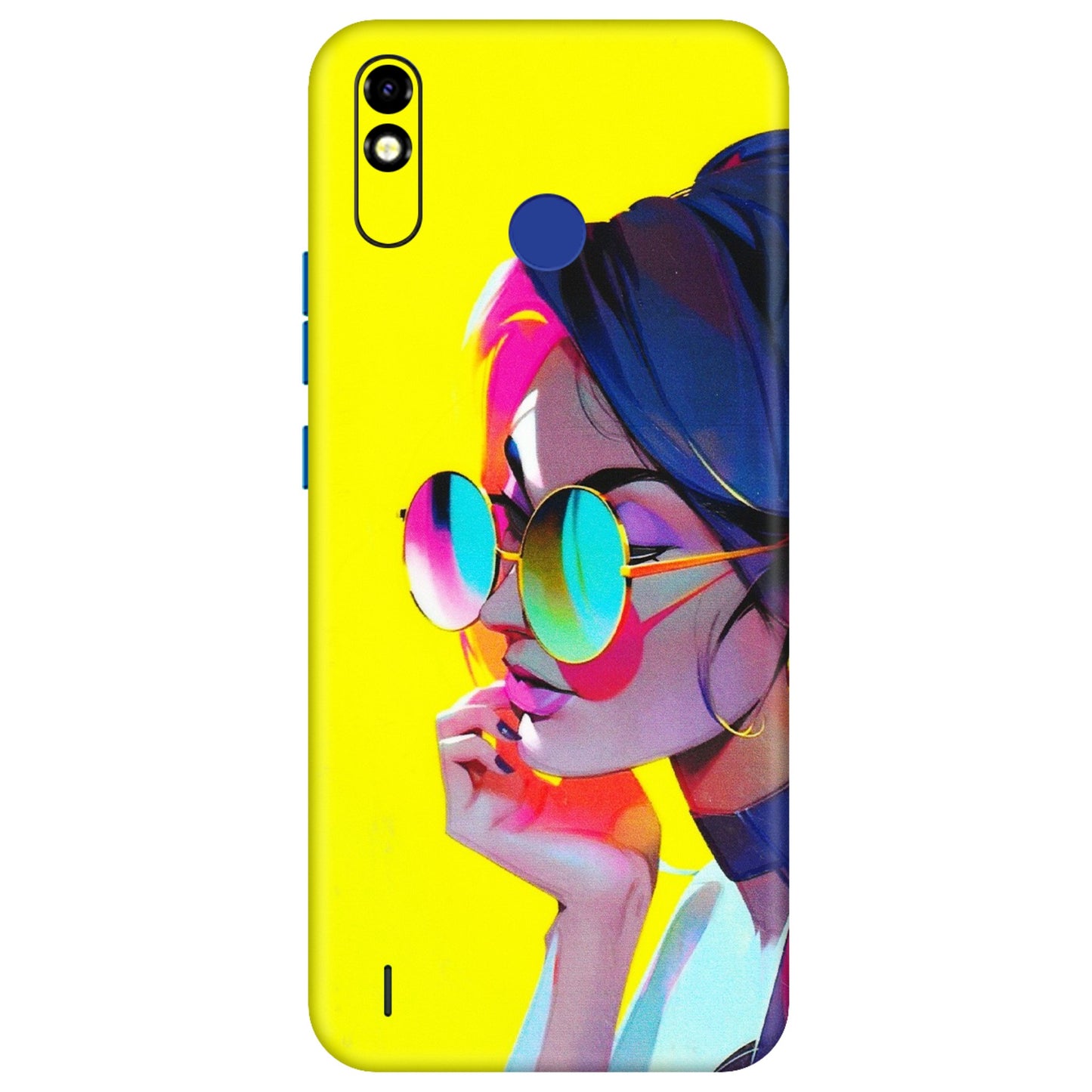 Tecno Phone Skins (All Models) - Bold Stylish Girl - 3D Embossed Finish (L-222) Tecno Spark Go Plus