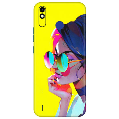 Tecno Phone Skins (All Models) - Bold Stylish Girl - 3D Embossed Finish (L-222) Tecno Spark Go Plus