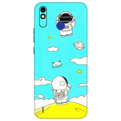 Tecno Phone Skins (All Models) - Blue Skies Astro Float - 3D Embossed Finish (L-230) Tecno Spark Go Plus