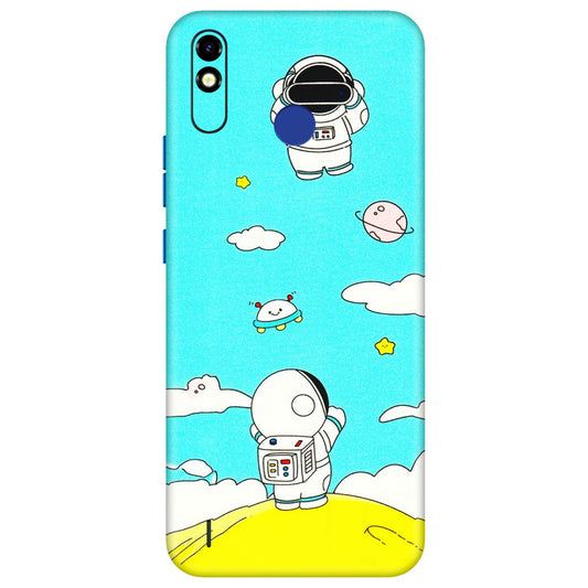 Tecno Phone Skins (All Models) - Blue Skies Astro Float - 3D Embossed Finish (L-230) Tecno Spark Go Plus