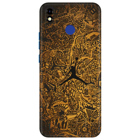 Tecno Phone Skins (All Models) - Premium Gold Basketball Player - 3D Embossed Finish (L-236) Tecno Spark Go Plus