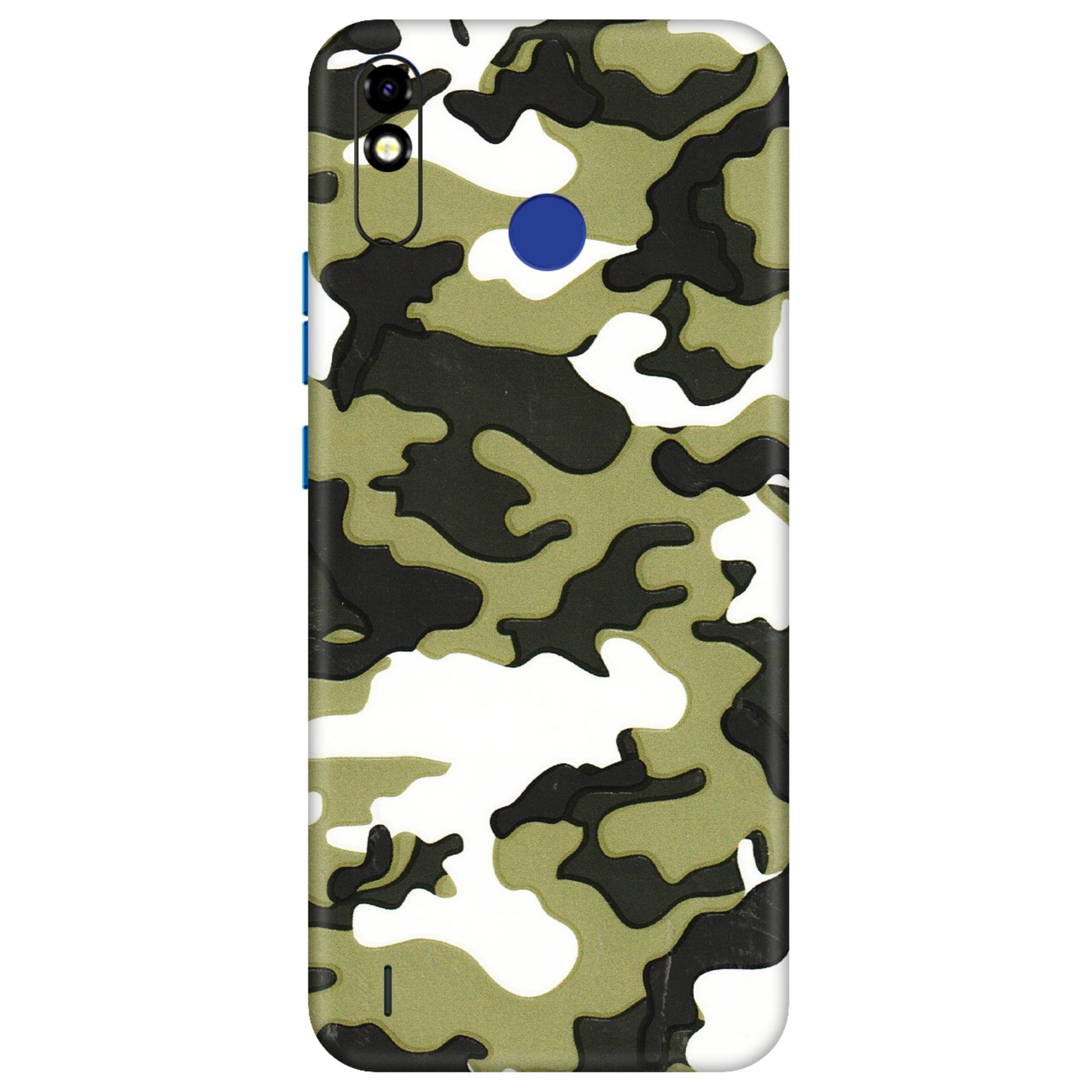 Tecno Phone Skins (All Models) - Camouflages White And Green - 3D Embossed Finish (L-243) Tecno Spark Go Plus