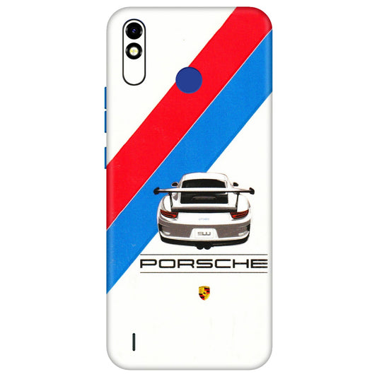 Tecno Phone Skins (All Models) - Porche Car Sober Logo - 3D Embossed Finish (L-248) Tecno Spark Go Plus