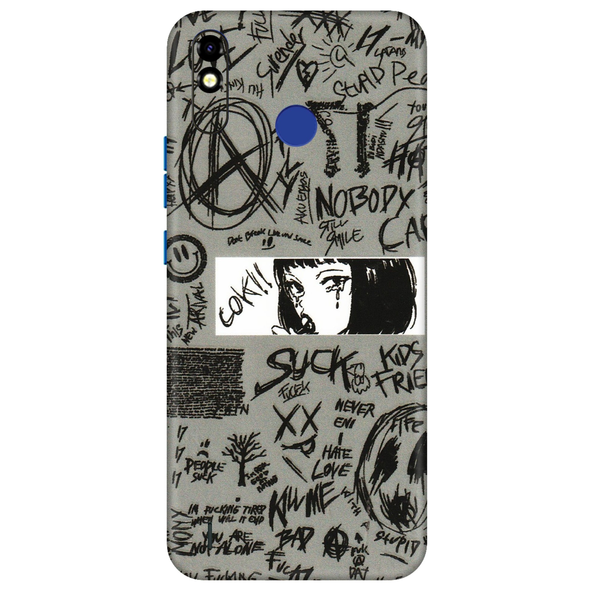 Tecno Phone Skins (All Models) - Never Have Love Anime - 3D Embossed Finish (L-260) Tecno Spark Go Plus