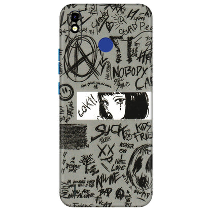 Tecno Phone Skins (All Models) - Never Have Love Anime - 3D Embossed Finish (L-260) Tecno Spark Go Plus