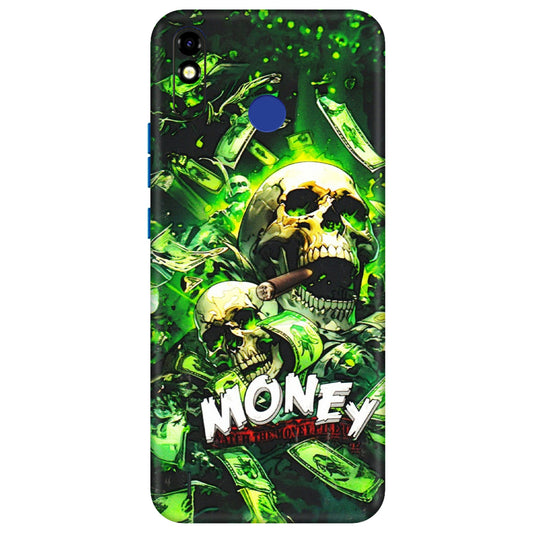 Tecno Phone Skins (All Models) - Skull Money - 3D Embossed Finish (L-303) Tecno Spark Go Plus