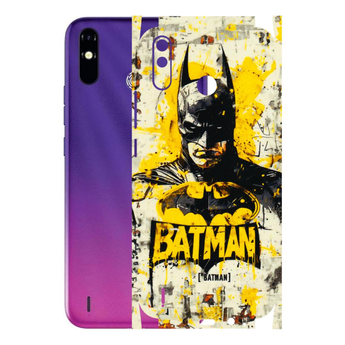 Tecno Phone Skins (All Models) - Batman Yellow BT - 3D Embossed Finish (L-304) Tecno Spark Go Plus