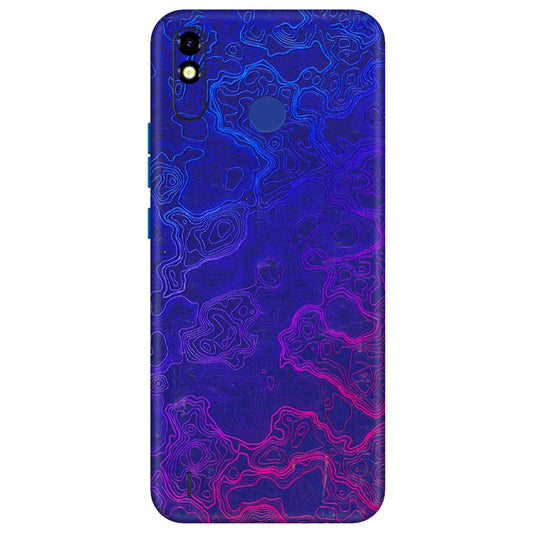 Tecno Phone Skins (All Models) - Purple Ripples Swirl - 3D Embossed Finish (L-314) Tecno Spark Go Plus
