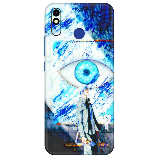 Tecno Phone Skins (All Models) - Anime Sea Blue Eye - 3D Embossed Finish (L-318) Tecno Spark Go Plus