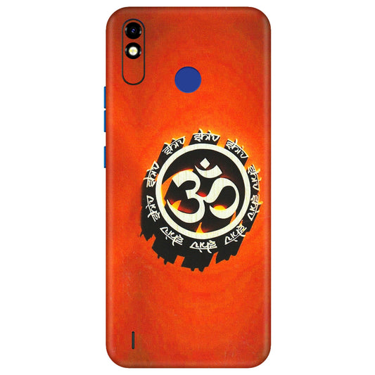 Tecno Phone Skins (All Models) - Aum Shiv Orange - 3D Embossed Finish (L-32) Tecno Spark Go Plus