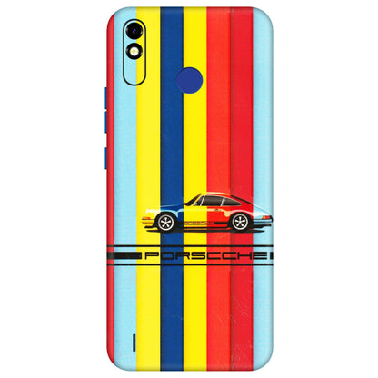 Tecno Phone Skins (All Models) - Multicolour Porche - 3D Embossed Finish (L-39) Tecno Spark Go Plus