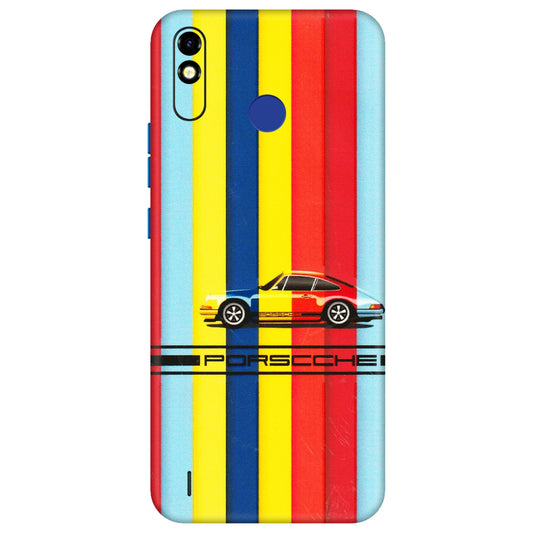 Tecno Phone Skins (All Models) - Multicolour Porche - 3D Embossed Finish (L-39) Tecno Spark Go Plus